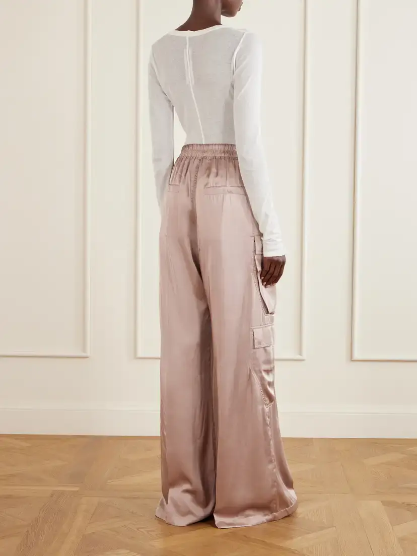 Rick Owens Cargobelas Charmeuse Wide-leg Pants | Thumbnail 4