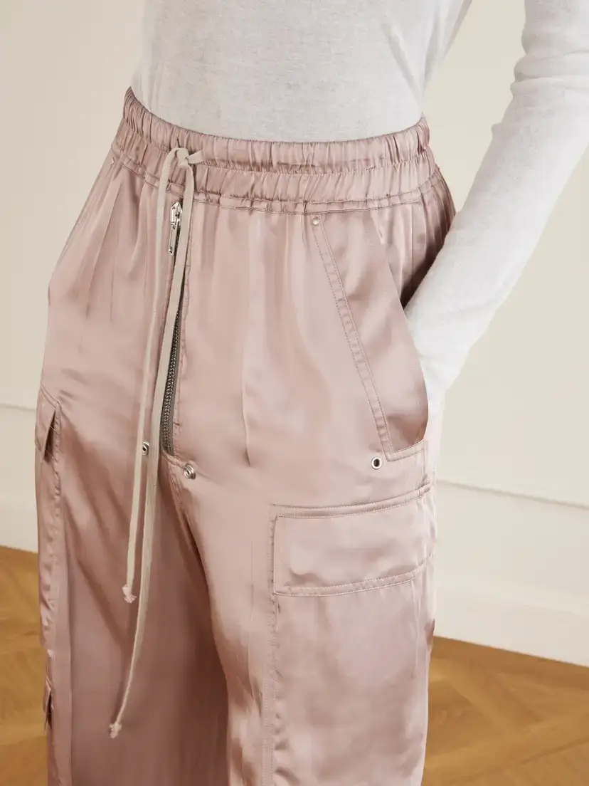 Rick Owens Cargobelas Charmeuse Wide-leg Pants | Thumbnail 5