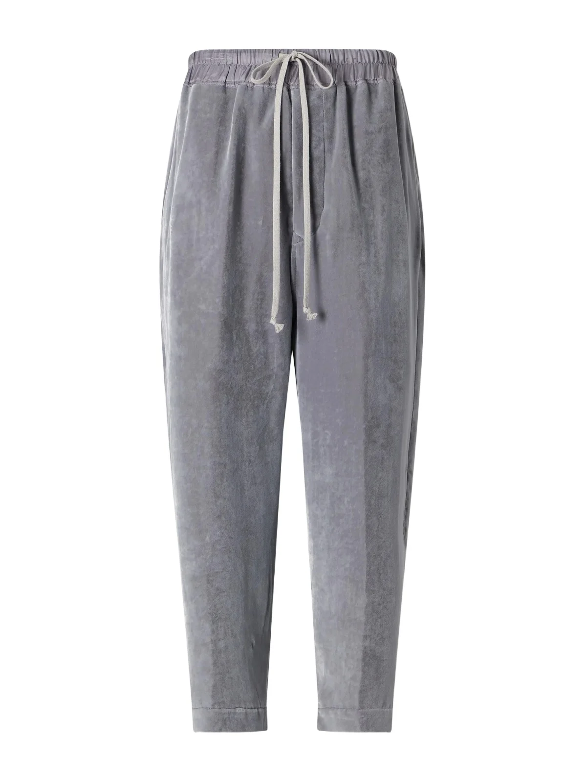 Astaires Cropped Velvet Mid-rise Tapered Pants