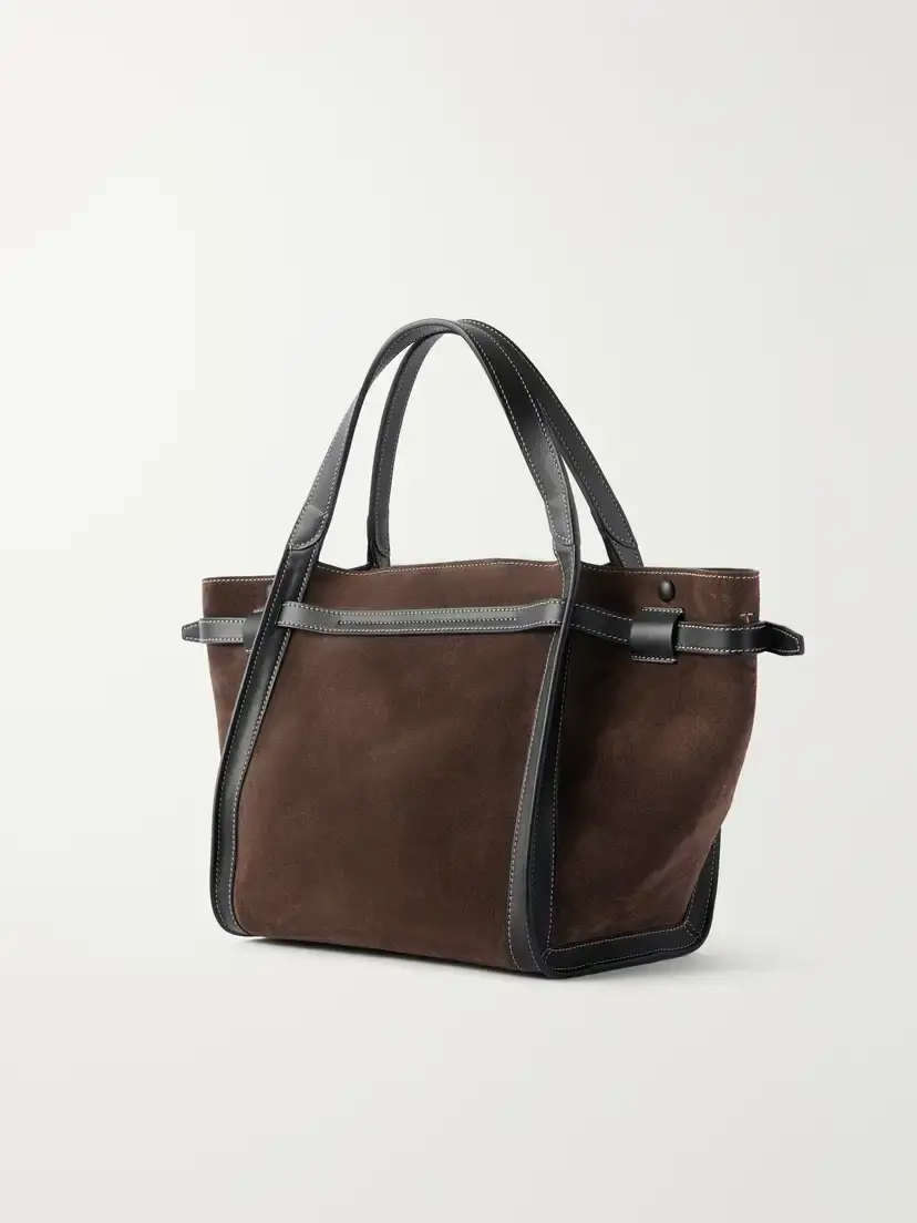 Tod's Tim Small Leather-trimmed Suede Clutch | Thumbnail 4 Tod's Tim Small Leather-trimmed Suede Clutch | Thumbnail 4