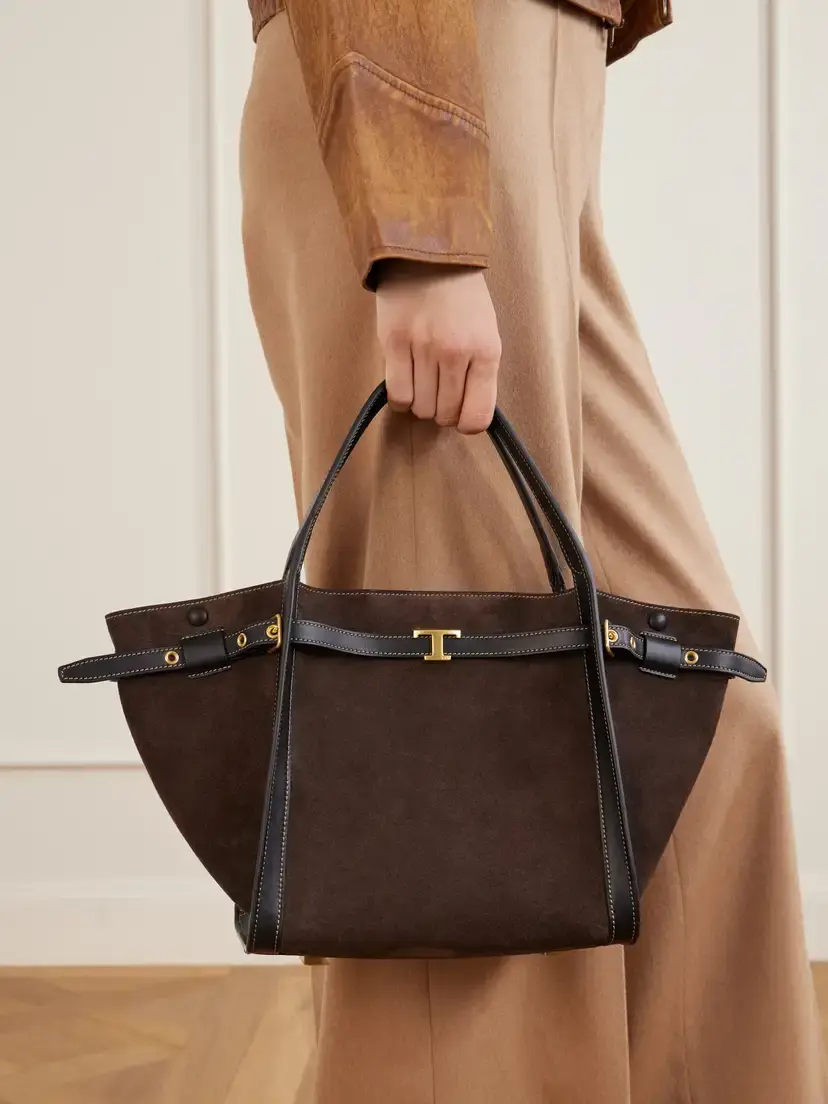 Tod's Tim Small Leather-trimmed Suede Clutch | Thumbnail 5 Tod's Tim Small Leather-trimmed Suede Clutch | Thumbnail 5