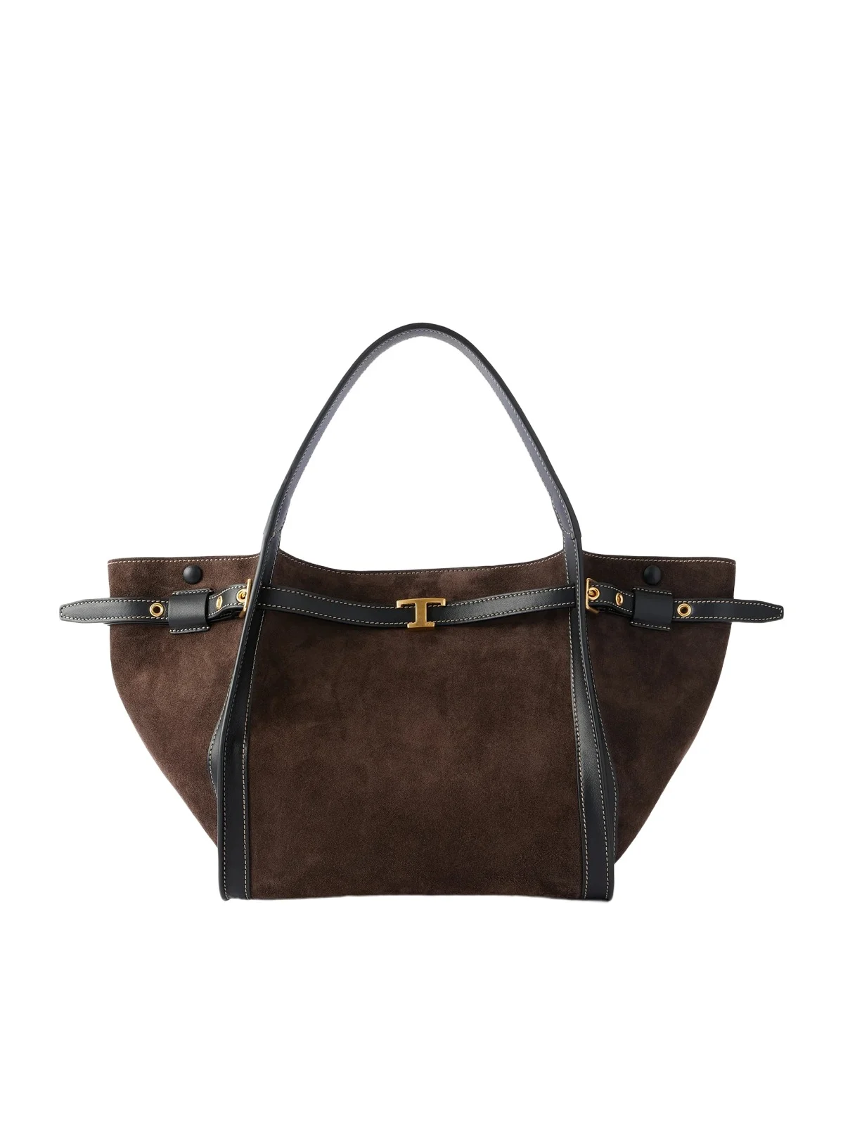 Tim Small Leather-trimmed Suede Clutch