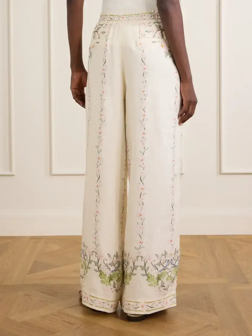 Agua by Agua Bendita Tota Anhelo Floral-printed Linen Straight-leg Pants | Thumbnail 4