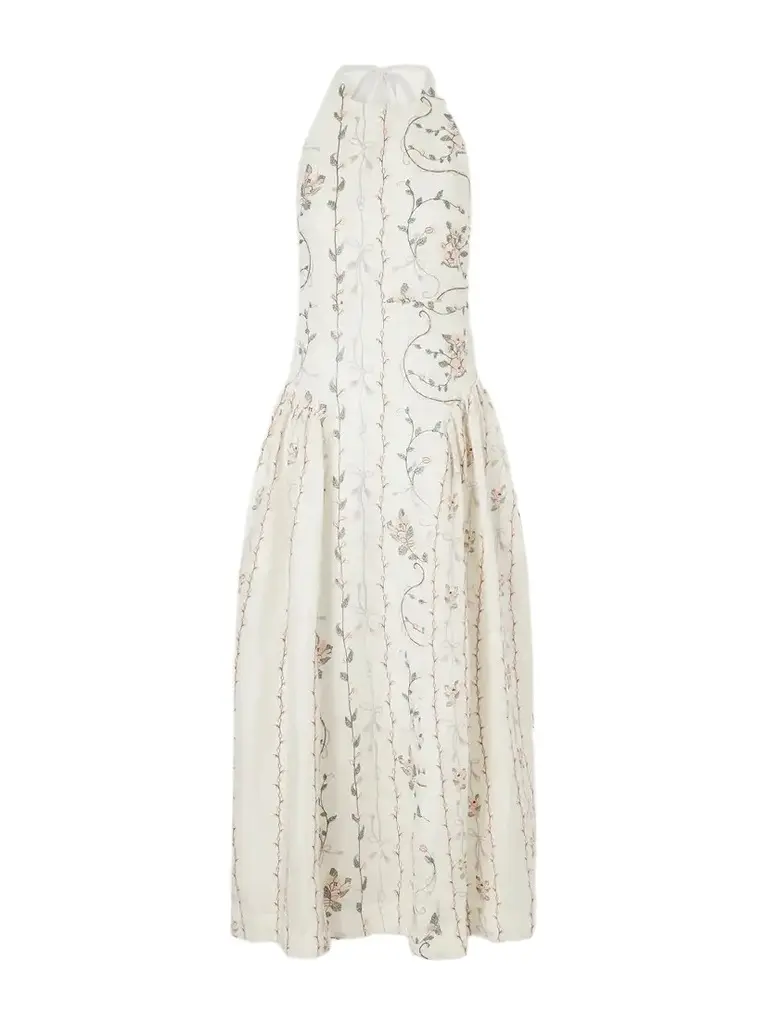 Agua by Agua Bendita Balsa Navegante Embroidered Linen Maxi Dress | Image 1 Agua by Agua Bendita Balsa Navegante Embroidered Linen Maxi Dress | Image 1