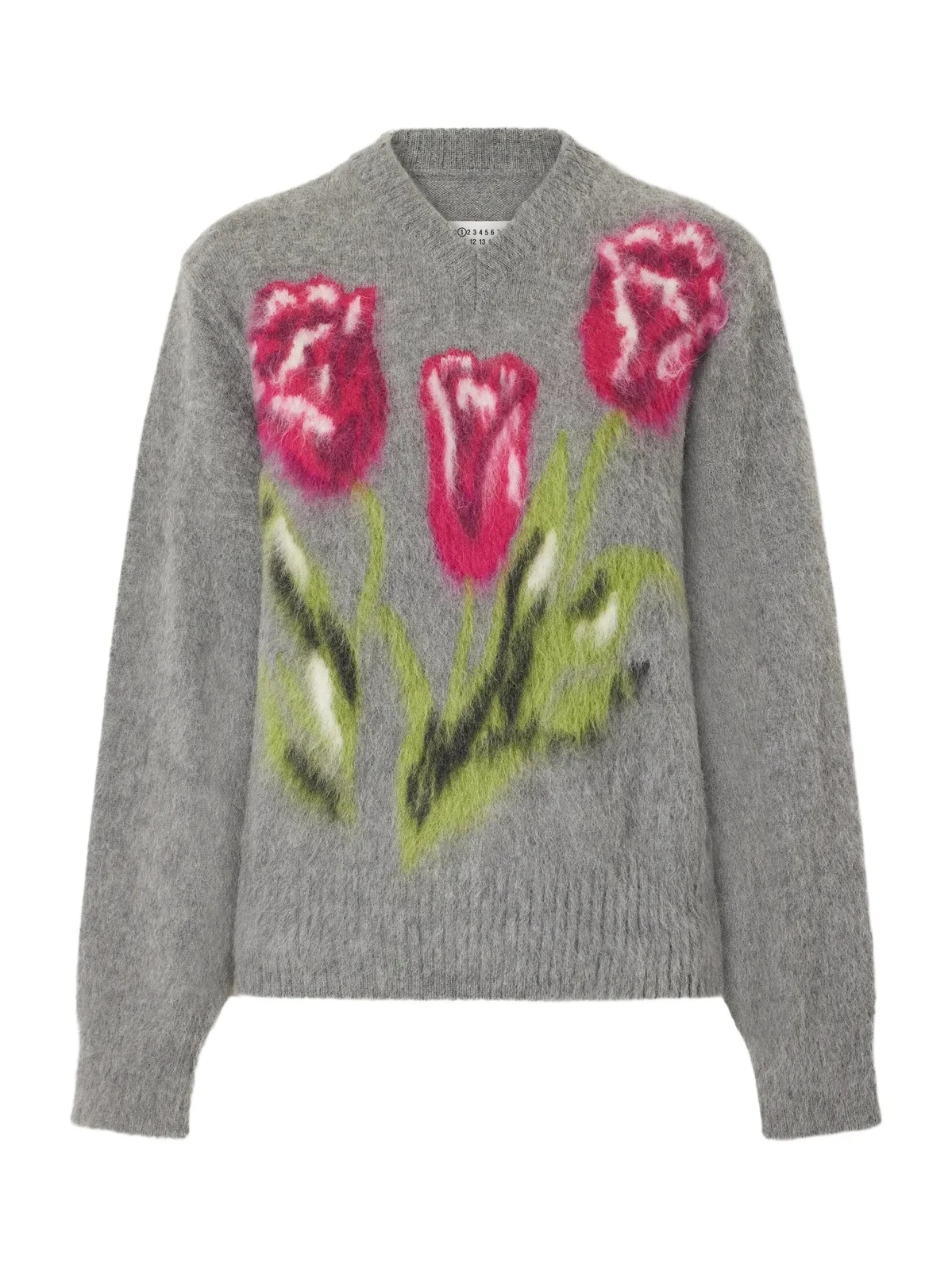 Floral Intarsia-knit Brushed Wool-blend Sweater Floral Intarsia-knit Brushed Wool-blend Sweater