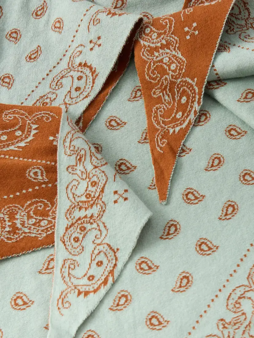 Guest In Residence The Wild Rag Cotton And Silk-blend Jacquard Scarf | Thumbnail 3 Guest In Residence The Wild Rag Cotton And Silk-blend Jacquard Scarf | Thumbnail 3