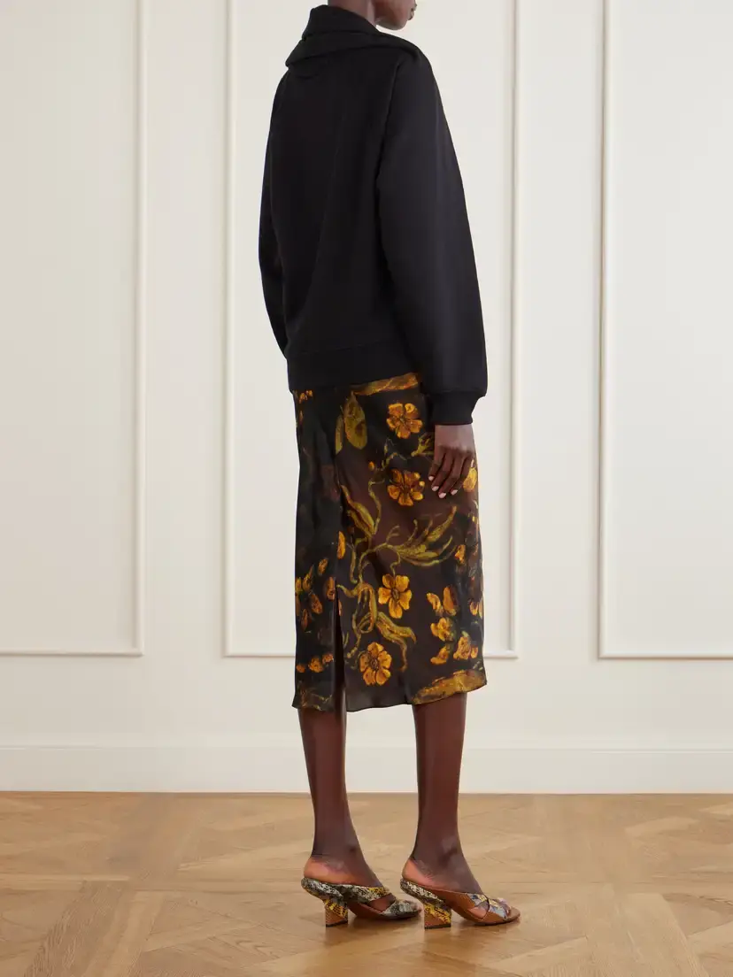 Dries Van Noten Draped Cotton-jersey Sweatshirt | Thumbnail 3