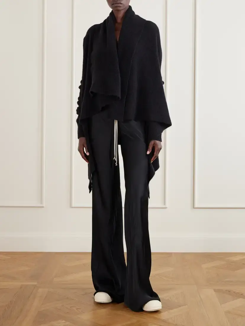 Rick Owens Draped Wool-blend Cardigan | Thumbnail 2 Rick Owens Draped Wool-blend Cardigan | Thumbnail 2