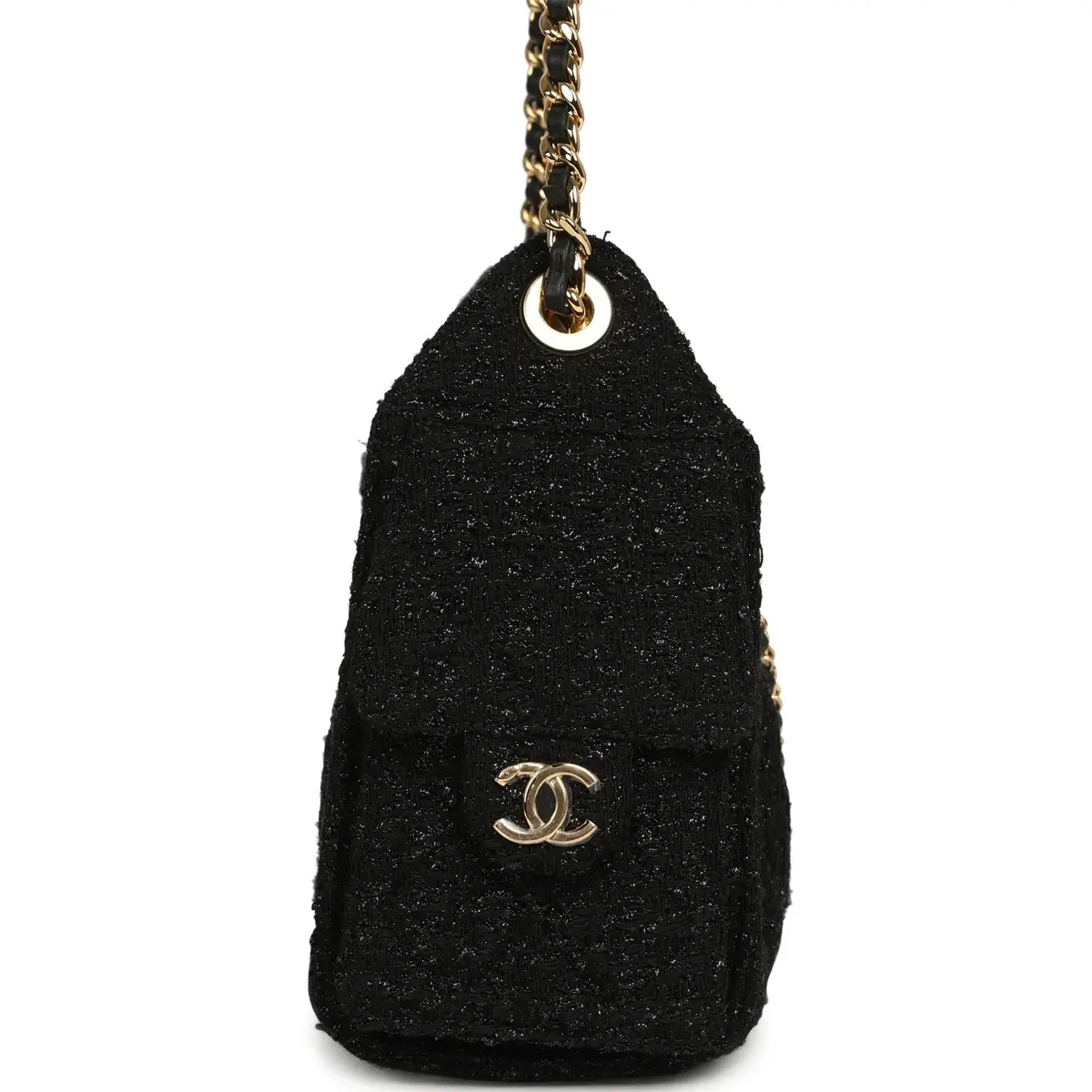 Chanel Chanel Mini 25 Hobo Bag Black Tweed Bouclé Gold Hardware | Thumbnail 3 Chanel Chanel Mini 25 Hobo Bag Black Tweed Bouclé Gold Hardware | Thumbnail 3