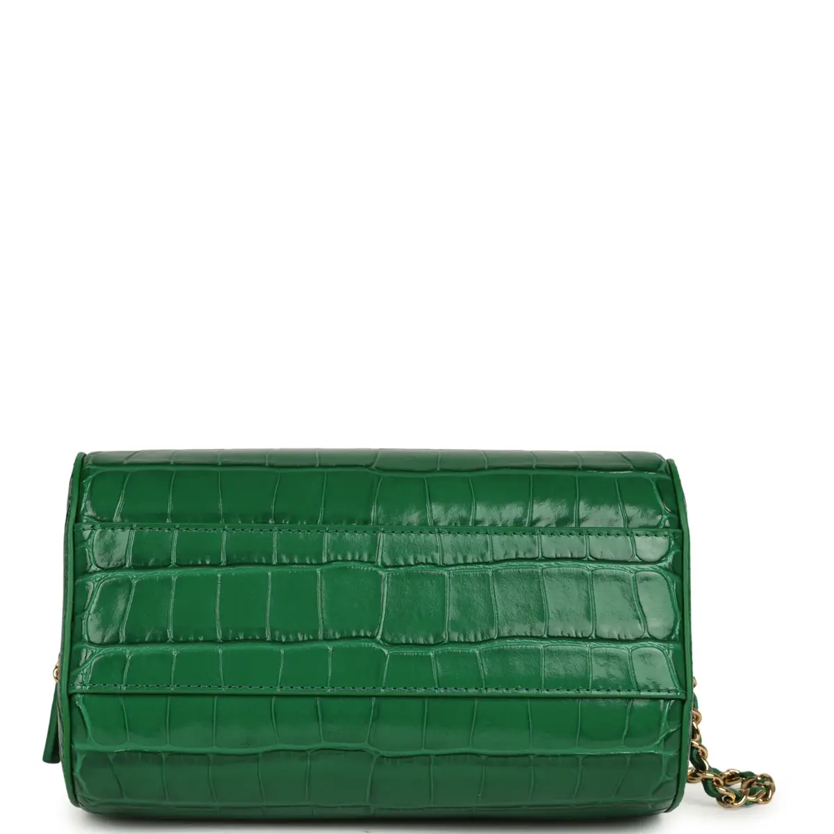 Chanel Chanel Mini Timeless Classic Barrel Bag with Chain Green Croc Embossed Calfskin Gold Hardware | Thumbnail 6 Chanel Chanel Mini Timeless Classic Barrel Bag with Chain Green Croc Embossed Calfskin Gold Hardware | Thumbnail 6