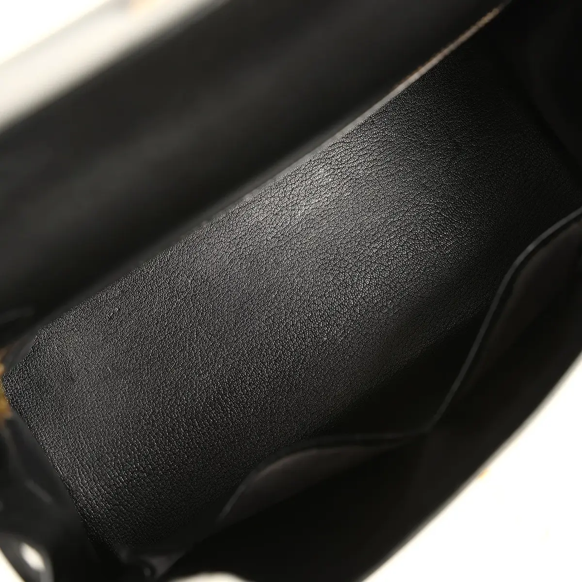 HERMÈS Vintage Hermes Kelly Sellier 28 Black Box Gold Hardware | Thumbnail 8