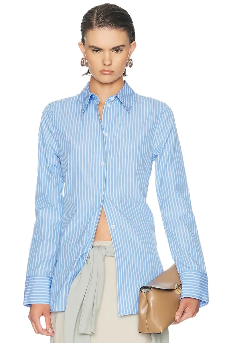 TOTEME Striped Poplin Top