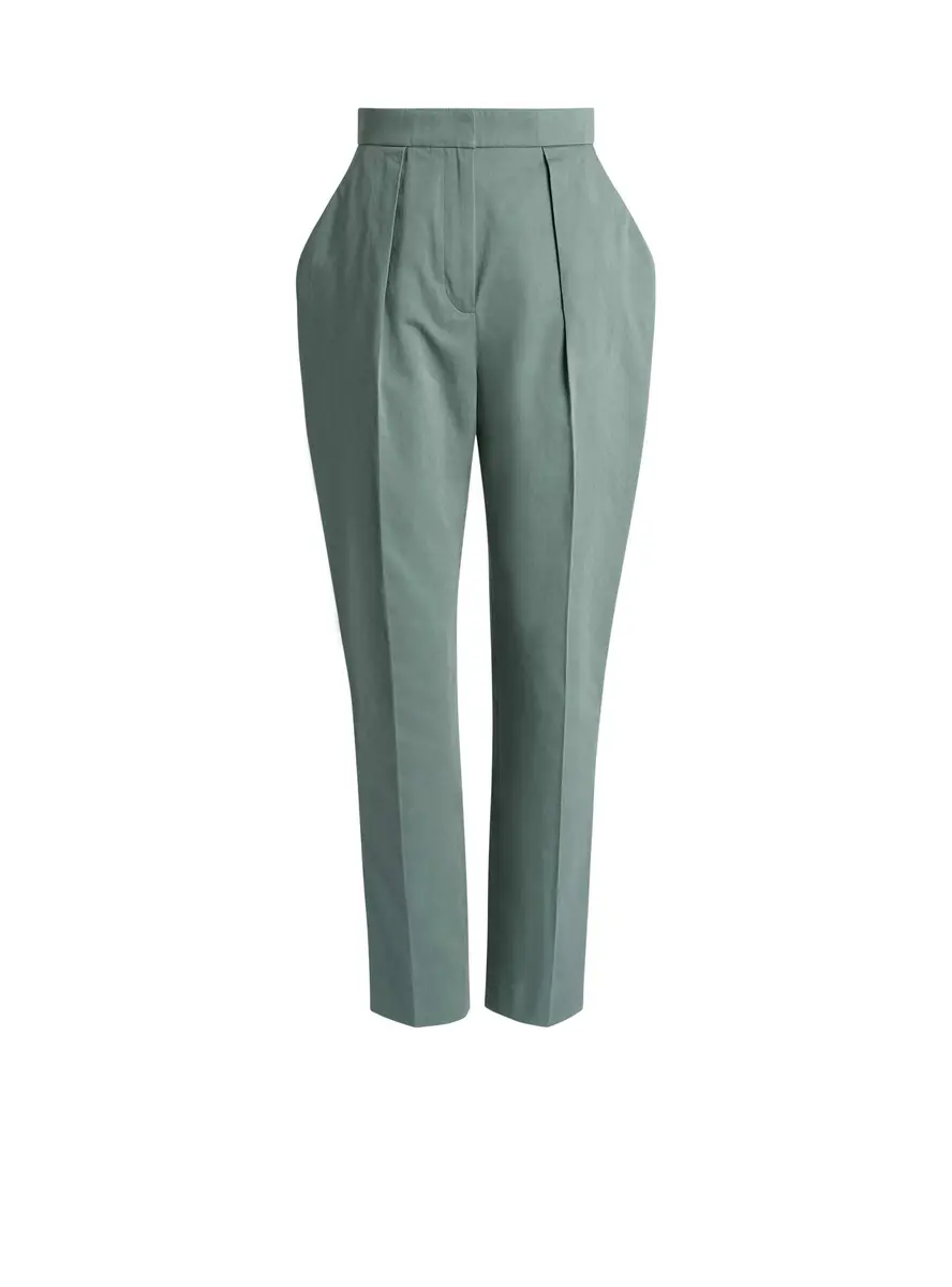 Balmain Cotton high-waisted trousers