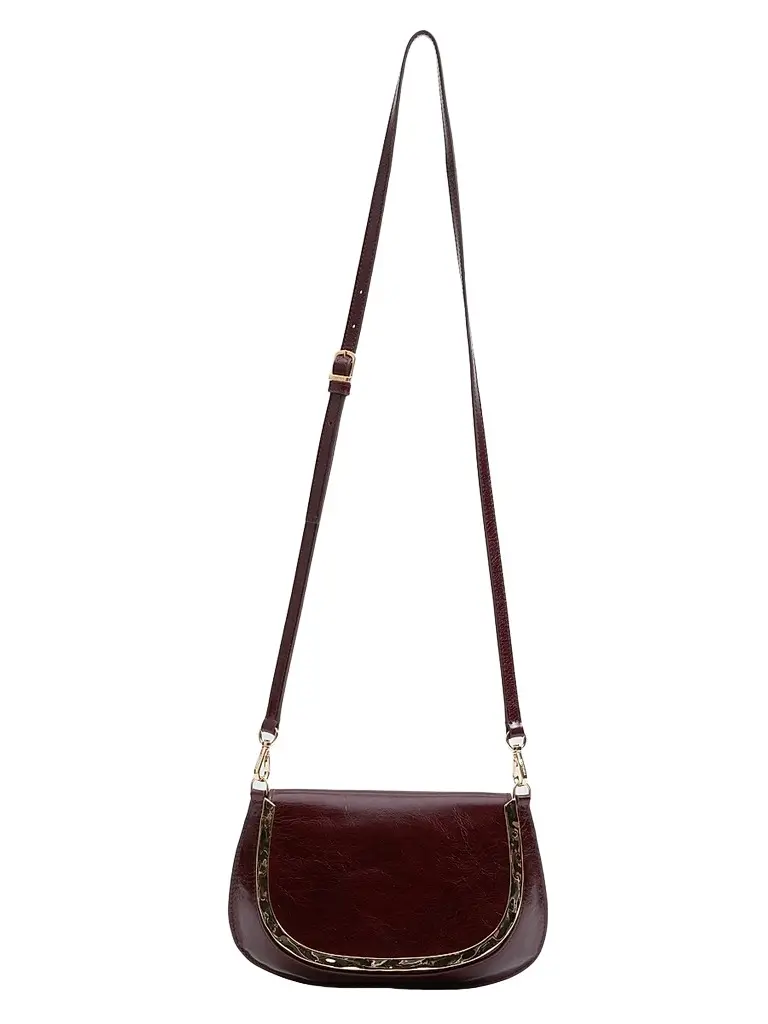Simkhai Women's Logan Leather Crossbody Bag - Fig | Image 1 Simkhai Women's Logan Leather Crossbody Bag - Fig | Image 1