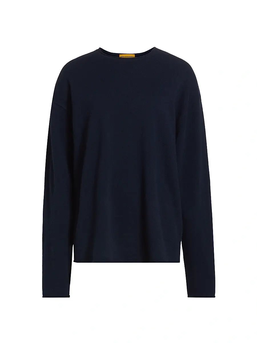 Guest in Residence Women's Cashmere Oversized Crewneck Sweater - Midnight | Image 1 Guest in Residence Women's Cashmere Oversized Crewneck Sweater - Midnight | Image 1