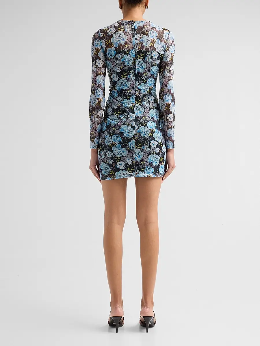 Generation Love Women's Agnese Floral Mesh Mini Dress | Thumbnail 3 Generation Love Women's Agnese Floral Mesh Mini Dress | Thumbnail 3