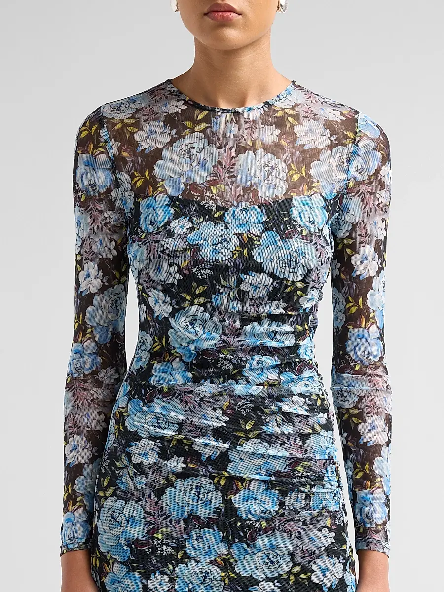 Generation Love Women's Agnese Floral Mesh Mini Dress | Thumbnail 5 Generation Love Women's Agnese Floral Mesh Mini Dress | Thumbnail 5