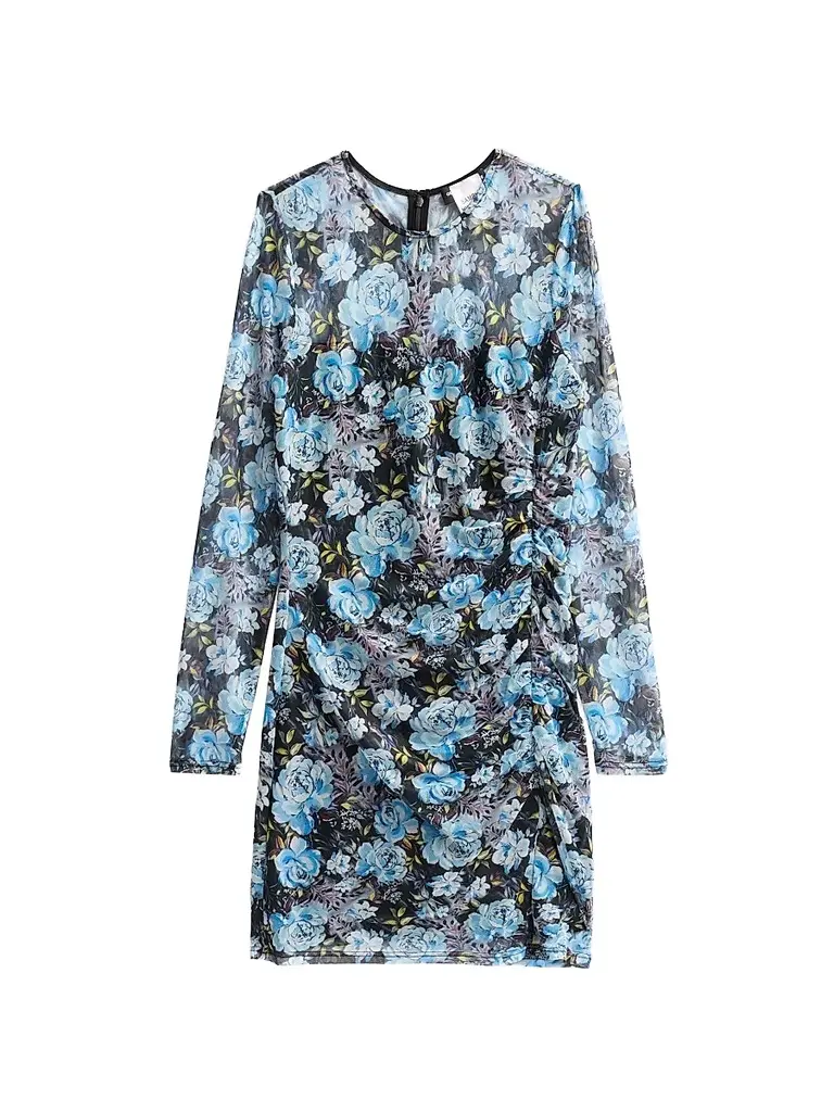Generation Love Women's Agnese Floral Mesh Mini Dress - Peony Palette Black - Size XL | Image 1 Generation Love Women's Agnese Floral Mesh Mini Dress - Peony Palette Black - Size XL | Image 1