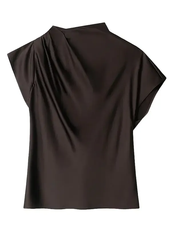 Staud Women's Davina Silk Draped Top