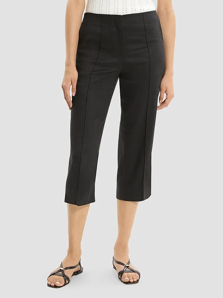Theory Women's Linen-Blend Slit Capri Pants | Thumbnail 4 Theory Women's Linen-Blend Slit Capri Pants | Thumbnail 4