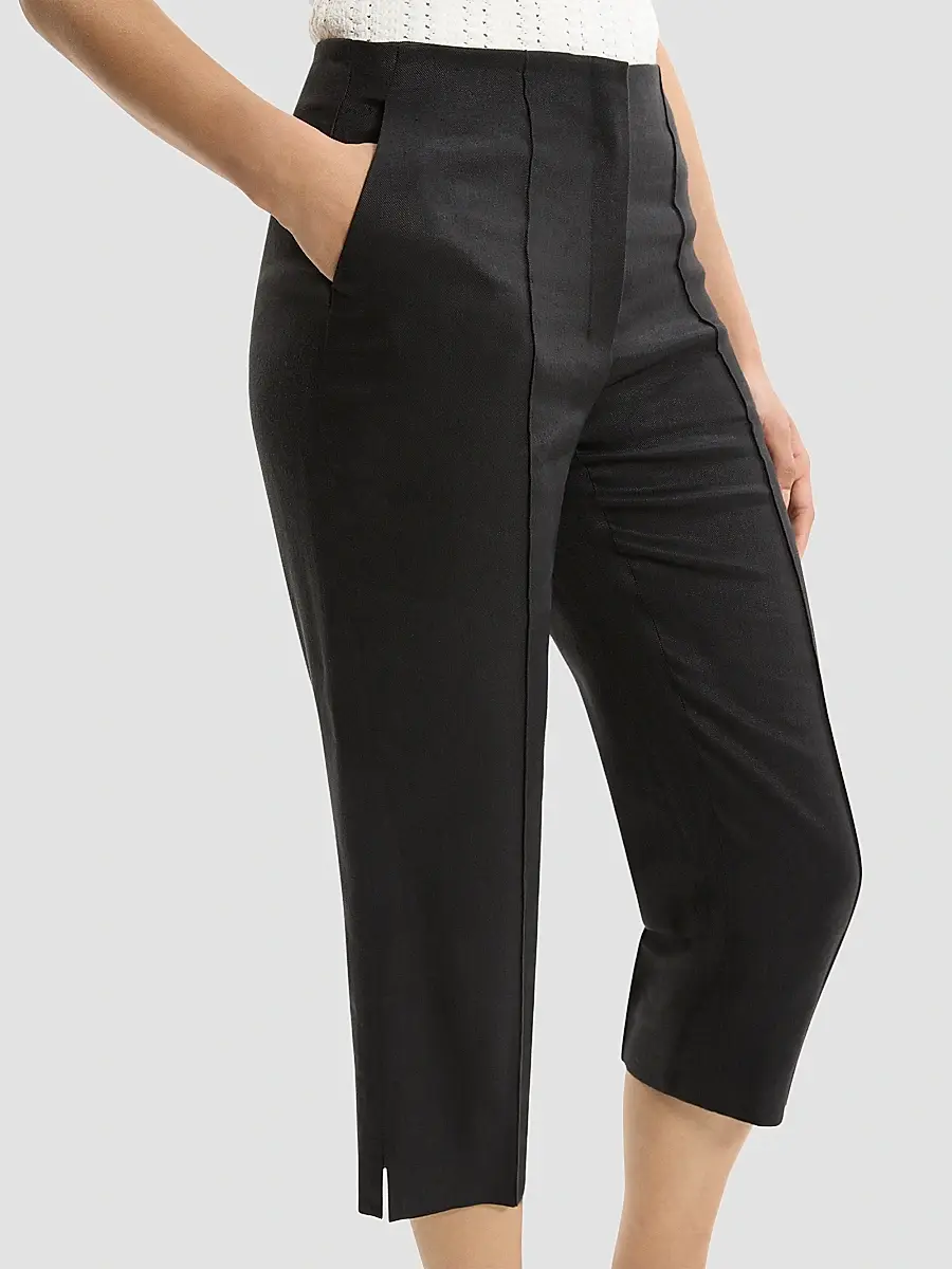 Theory Women's Linen-Blend Slit Capri Pants | Thumbnail 5 Theory Women's Linen-Blend Slit Capri Pants | Thumbnail 5