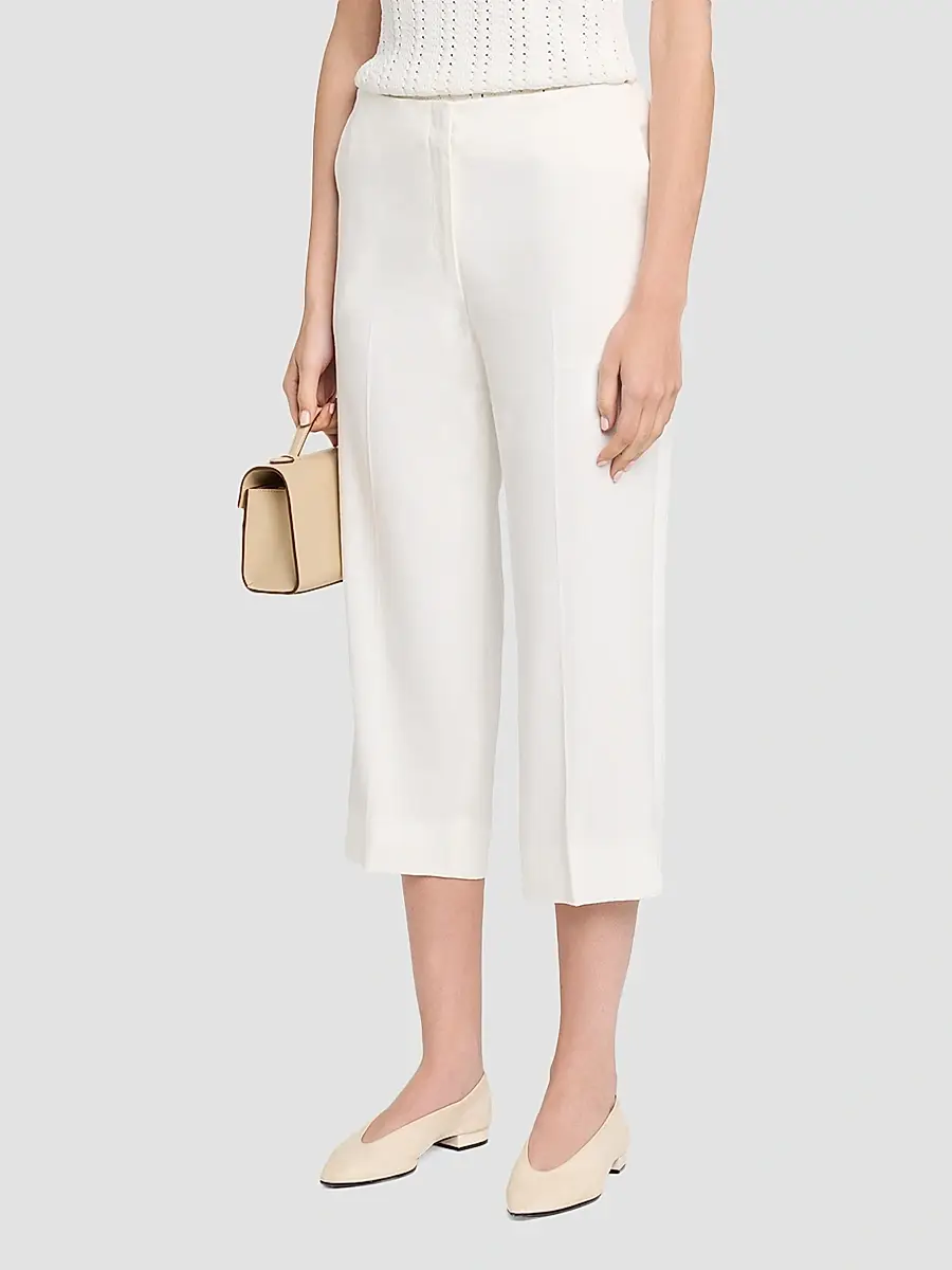 Theory Women's Linen-Blend Slit Capri Pants | Thumbnail 4 Theory Women's Linen-Blend Slit Capri Pants | Thumbnail 4
