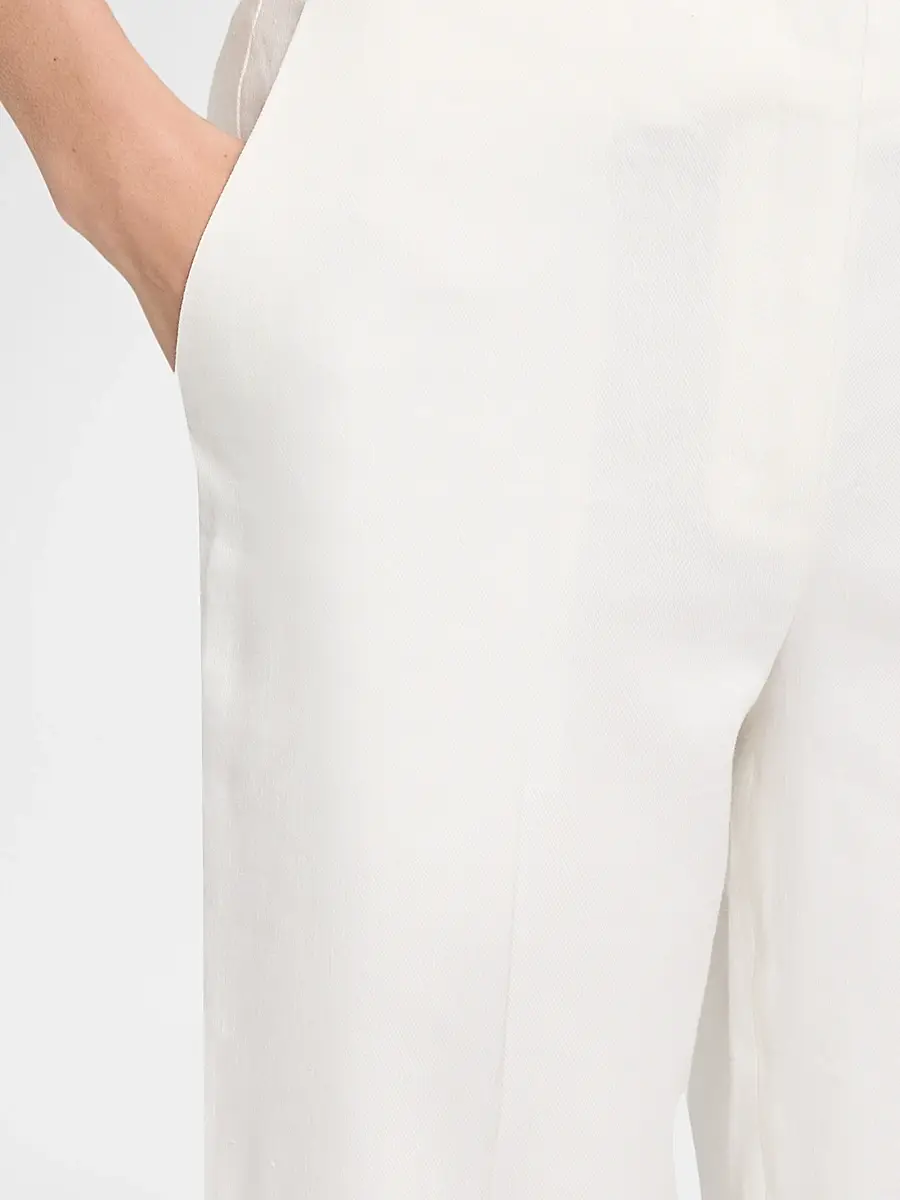 Theory Women's Linen-Blend Slit Capri Pants | Thumbnail 5 Theory Women's Linen-Blend Slit Capri Pants | Thumbnail 5