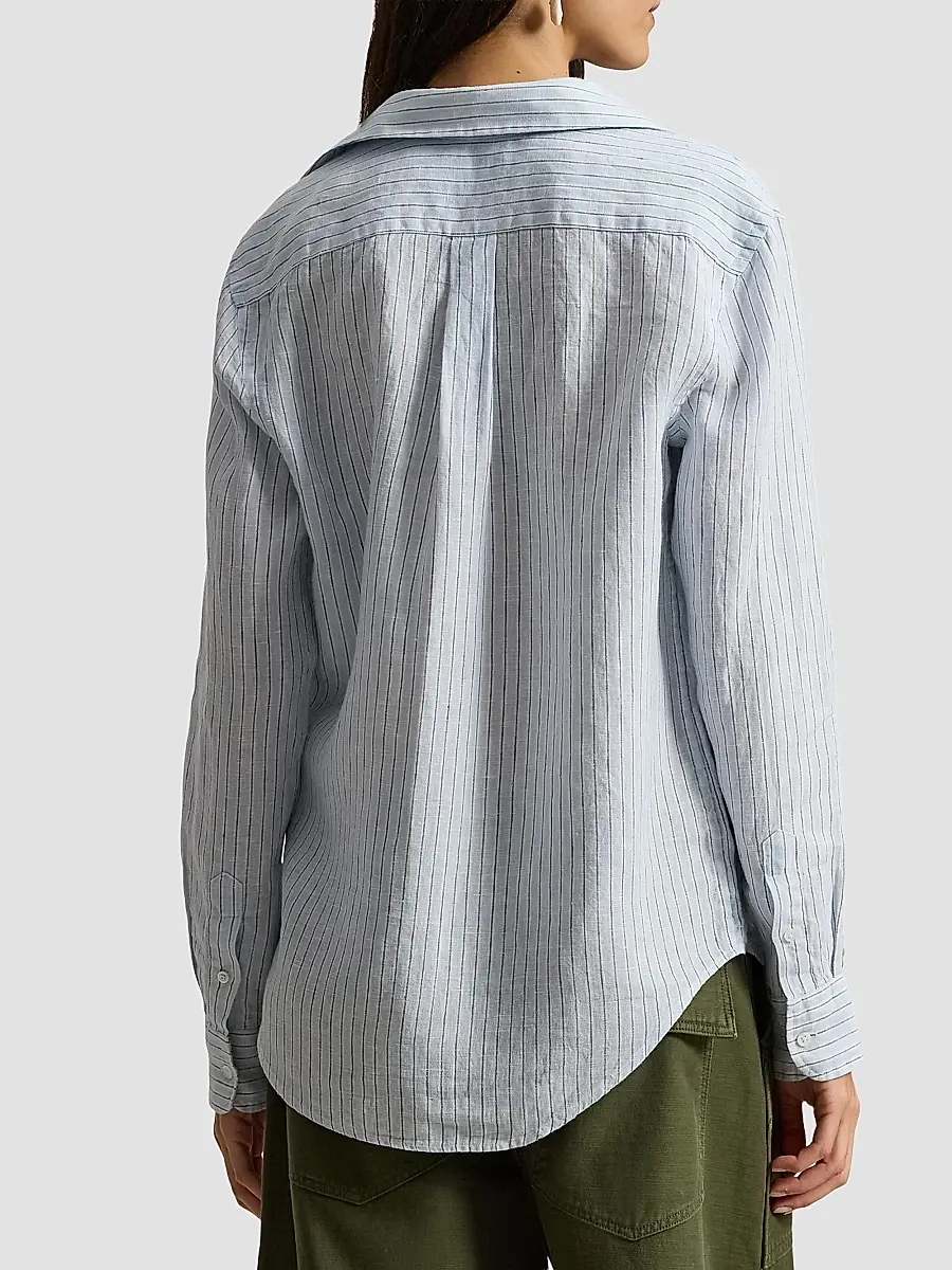 Polo Ralph Lauren Women's Striped Linen Sport Shirt | Thumbnail 3 Polo Ralph Lauren Women's Striped Linen Sport Shirt | Thumbnail 3