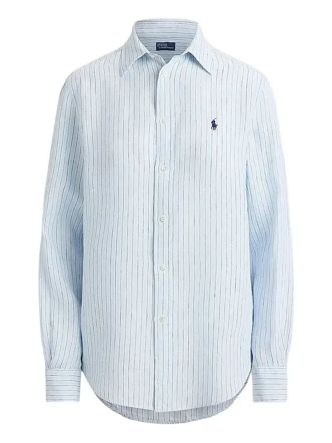 Women's Striped Linen Sport Shirt