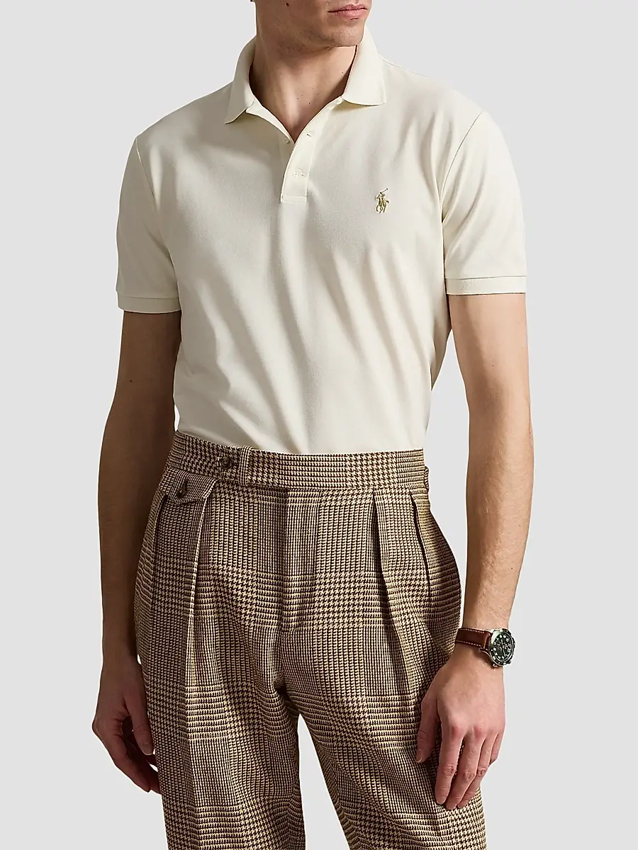 Polo Ralph Lauren Men's Cotton Mesh Polo Shirt | Thumbnail 4 Polo Ralph Lauren Men's Cotton Mesh Polo Shirt | Thumbnail 4