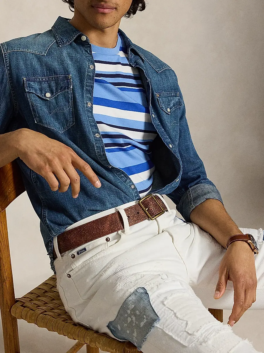 Polo Ralph Lauren Men's Striped Cotton T-Shirt | Thumbnail 5 Polo Ralph Lauren Men's Striped Cotton T-Shirt | Thumbnail 5