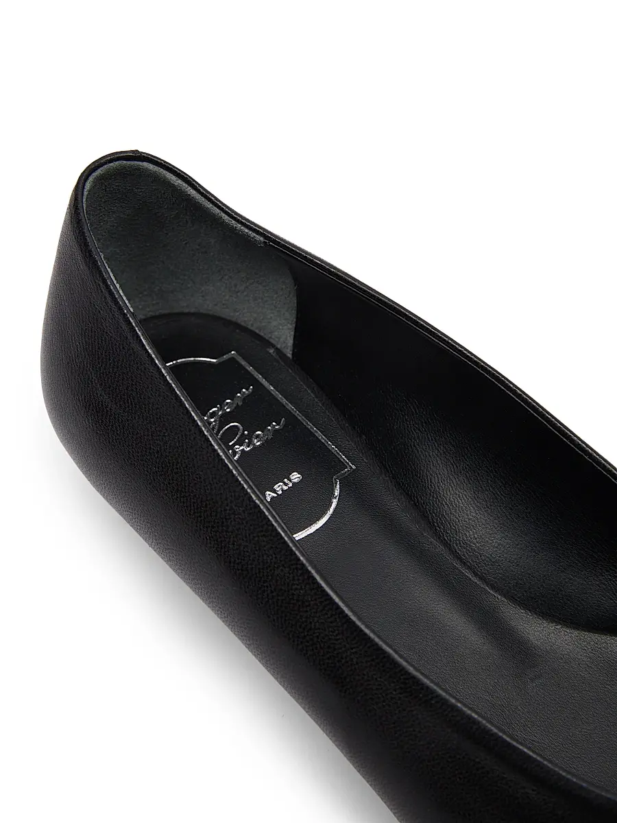 Roger Vivier Women's I Love Vivier Rose Leather Ballerina Flats | Thumbnail 4