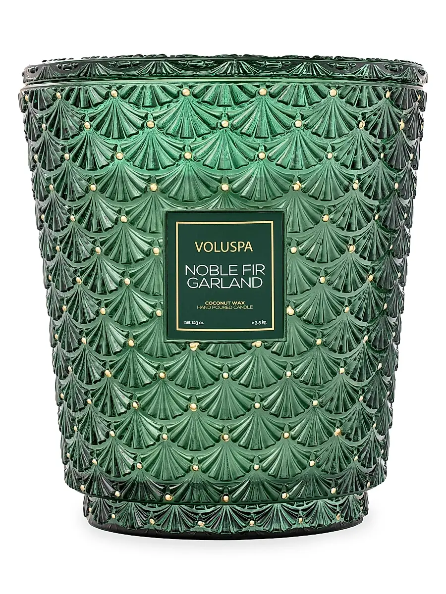 Voluspa Holiday Noble Fir Garland 5-Wick Hearth Candle