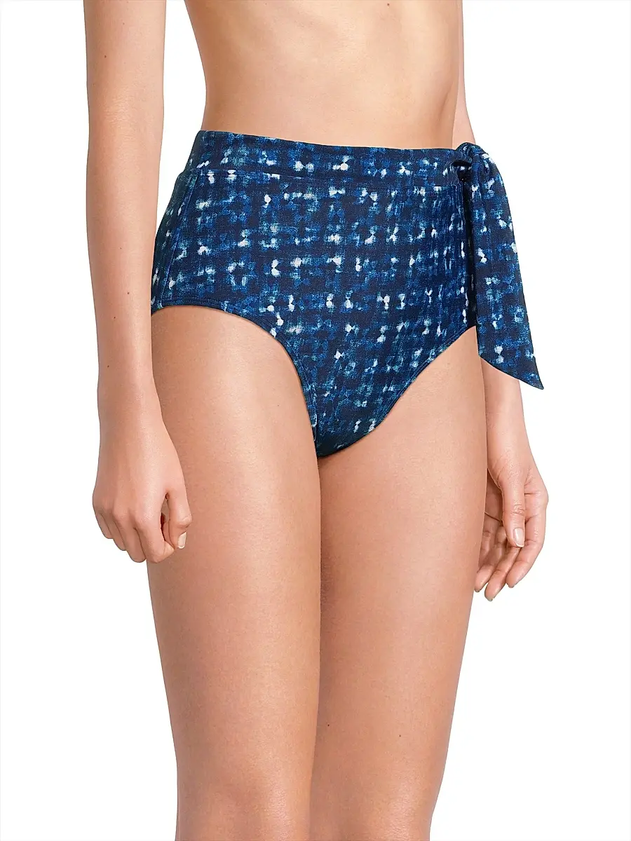 Change of Scenery Women's Denim Noir Side-Tie High-Waisted Bikini Bottom | Thumbnail 3 Change of Scenery Women's Denim Noir Side-Tie High-Waisted Bikini Bottom | Thumbnail 3