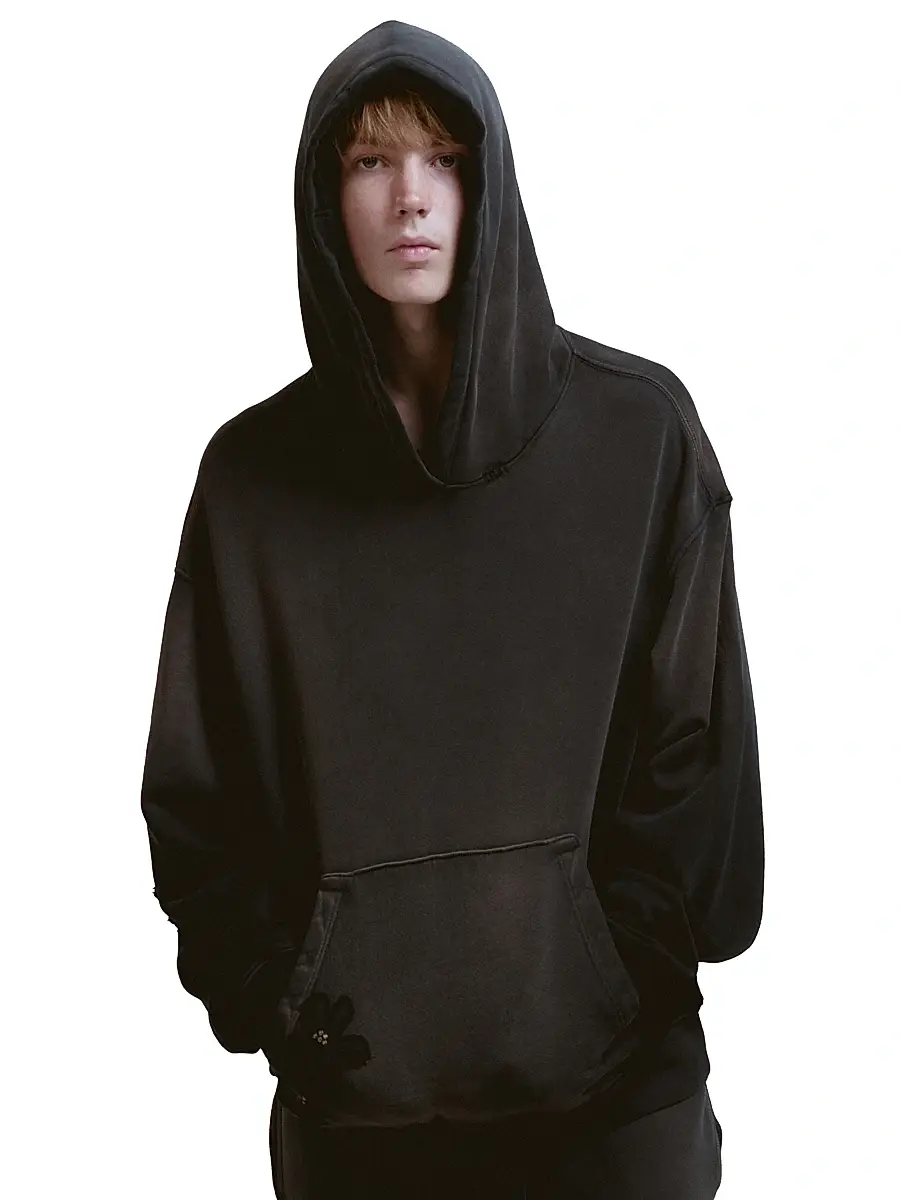 Nahmias Men's Flower-Patch Cotton Hoodie | Thumbnail 8 Nahmias Men's Flower-Patch Cotton Hoodie | Thumbnail 8