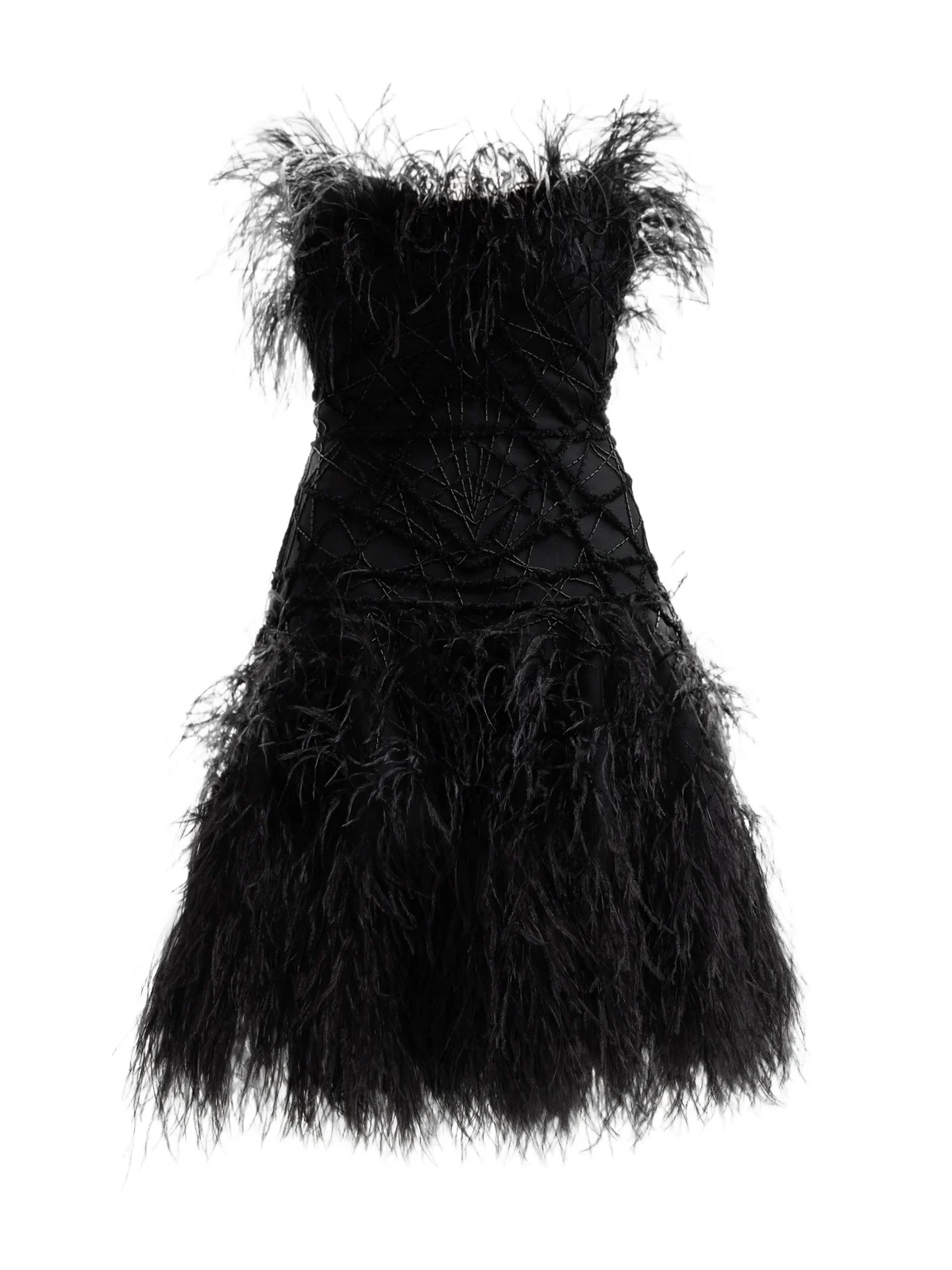 Women's Embroidered-Tulle Strapless Cocktail Mini Dress