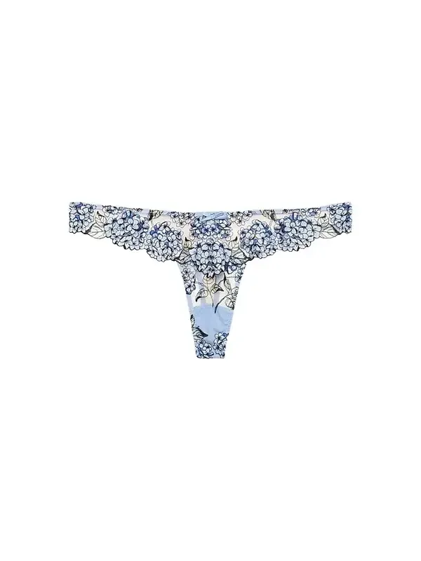 Women's Hydrangea Embroidery Thongs