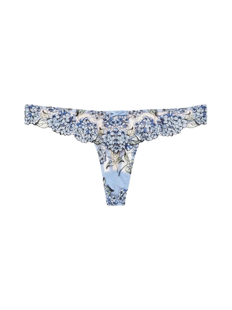 Fleur du Mal Women's Hydrangea Embroidery Thongs
