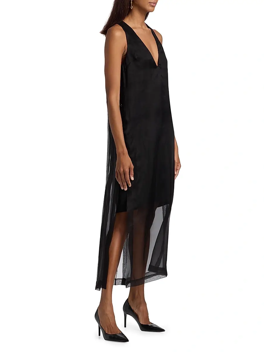 PRABAL GURUNG Women's Pleated-Back Sleeveless Midi Dress | Thumbnail 4 PRABAL GURUNG Women's Pleated-Back Sleeveless Midi Dress | Thumbnail 4