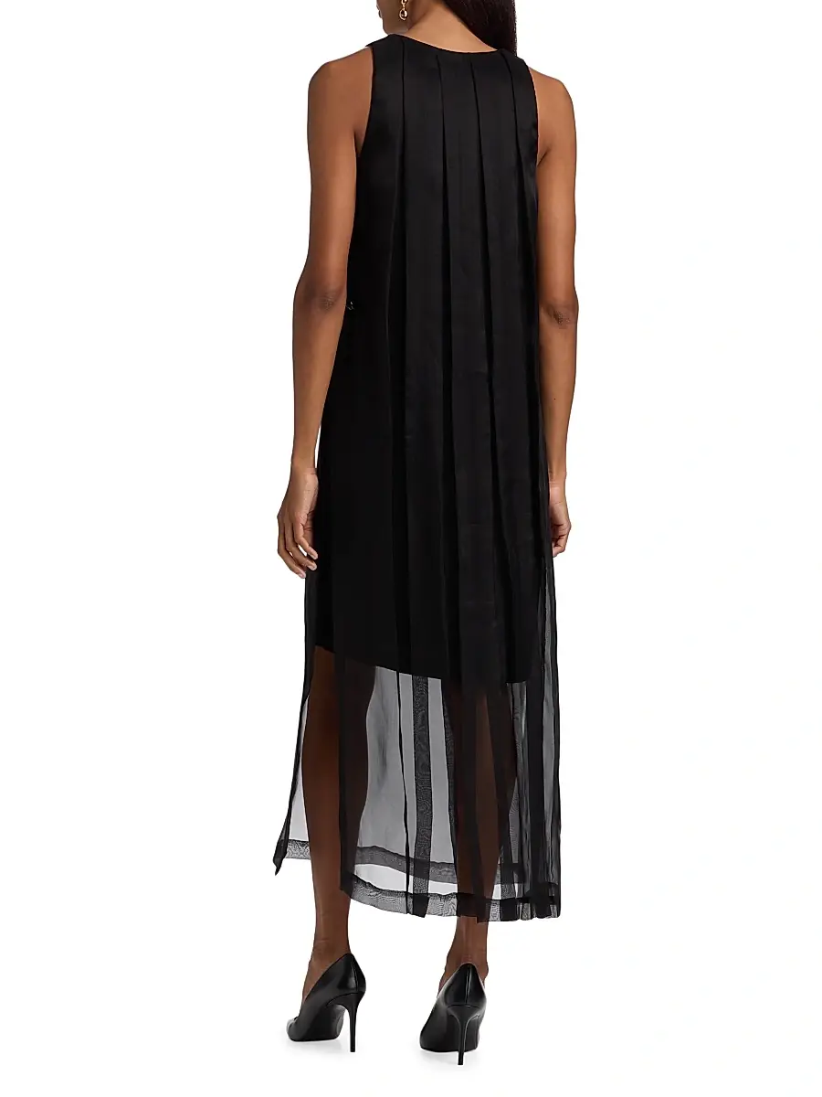 PRABAL GURUNG Women's Pleated-Back Sleeveless Midi Dress | Thumbnail 5 PRABAL GURUNG Women's Pleated-Back Sleeveless Midi Dress | Thumbnail 5