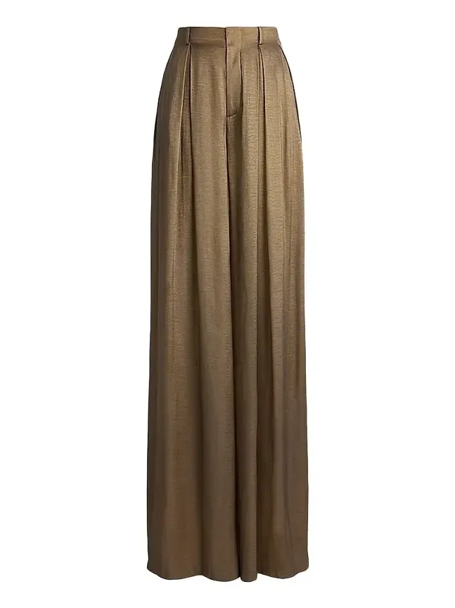 Ralph Lauren Collection Women's Greer Lamé Pleated Pants