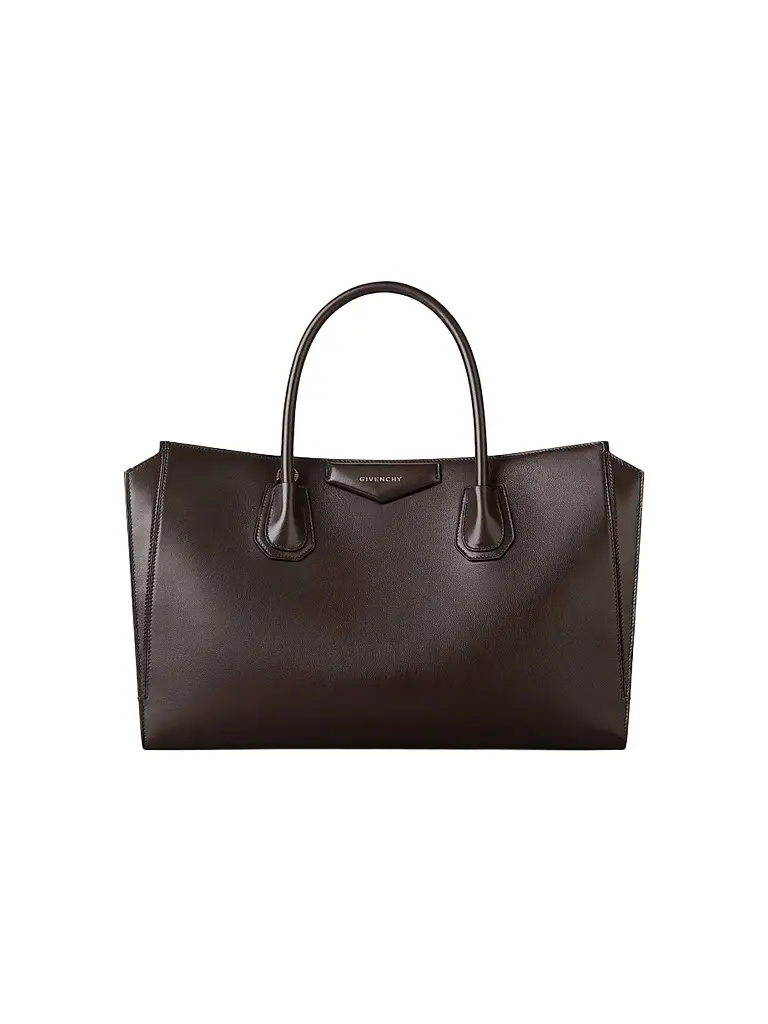 Givenchy Women's Antigona Catchall Top Handle Bag in Shiny Grained Leather - Chocolate | Image 1 Givenchy Women's Antigona Catchall Top Handle Bag in Shiny Grained Leather - Chocolate | Image 1