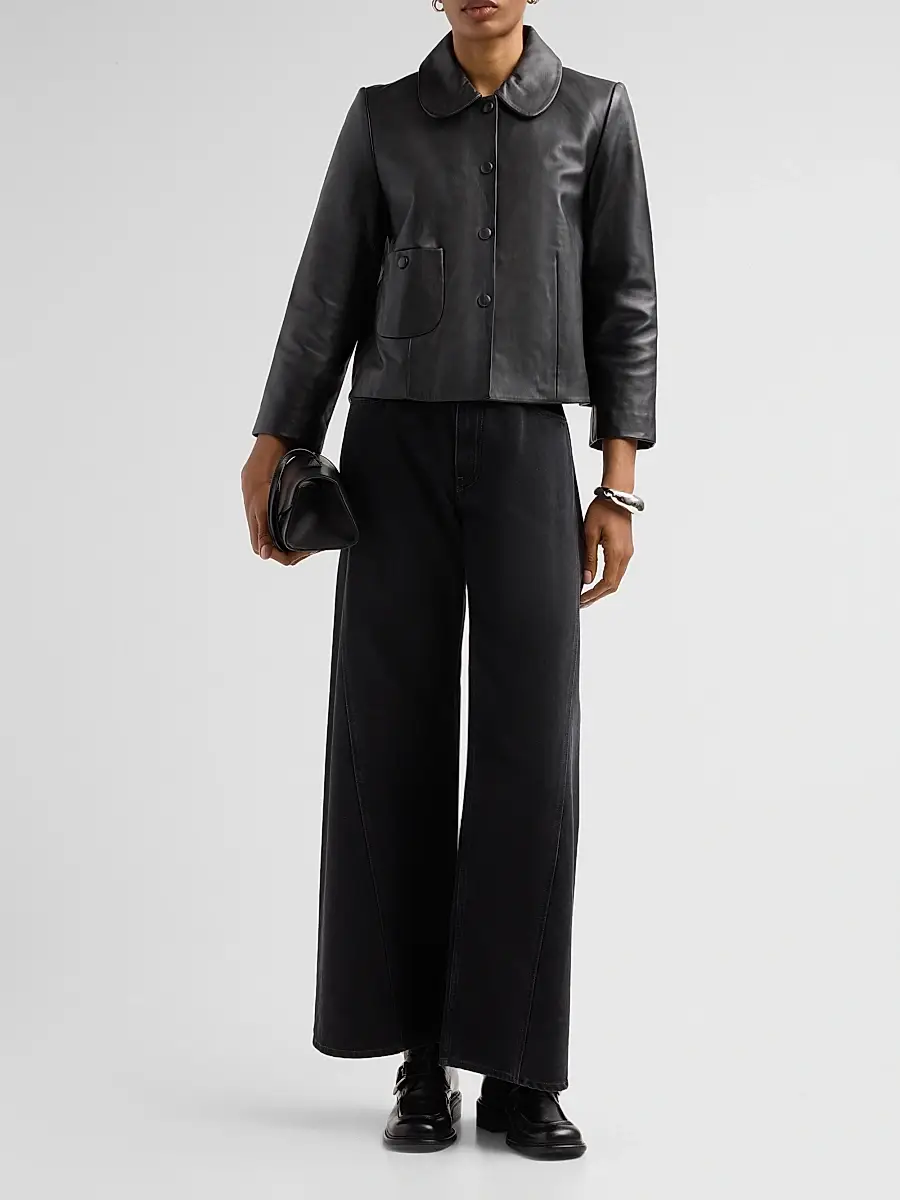 Ba&sh Women's Mylos Leather Jacket | Thumbnail 2 Ba&sh Women's Mylos Leather Jacket | Thumbnail 2