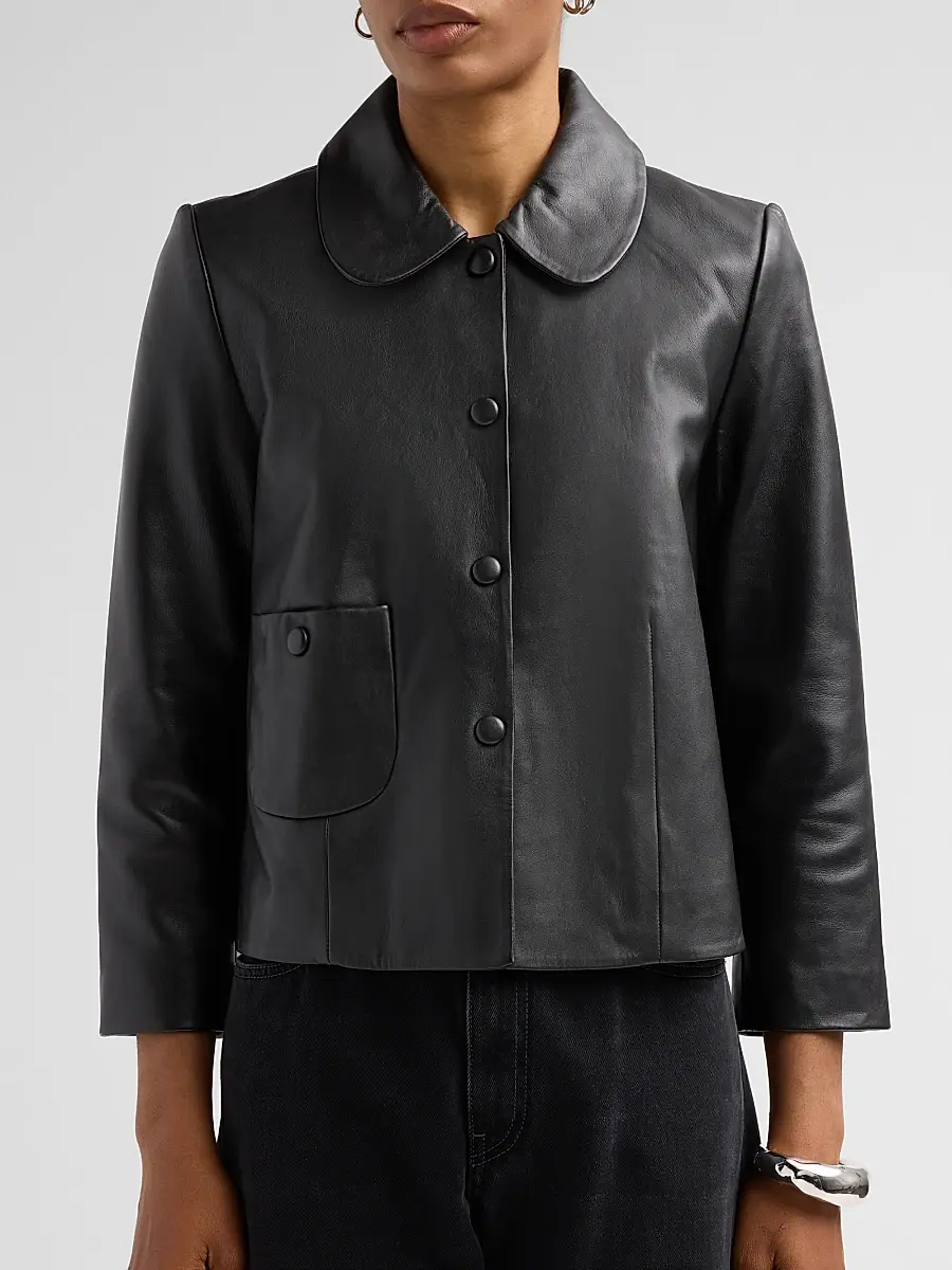 Ba&sh Women's Mylos Leather Jacket | Thumbnail 5 Ba&sh Women's Mylos Leather Jacket | Thumbnail 5