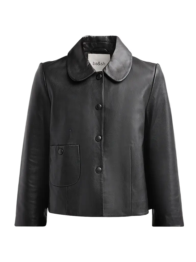 ba & sh Women's Mylos Leather Jacket - Noir | Image 1 ba & sh Women's Mylos Leather Jacket - Noir | Image 1