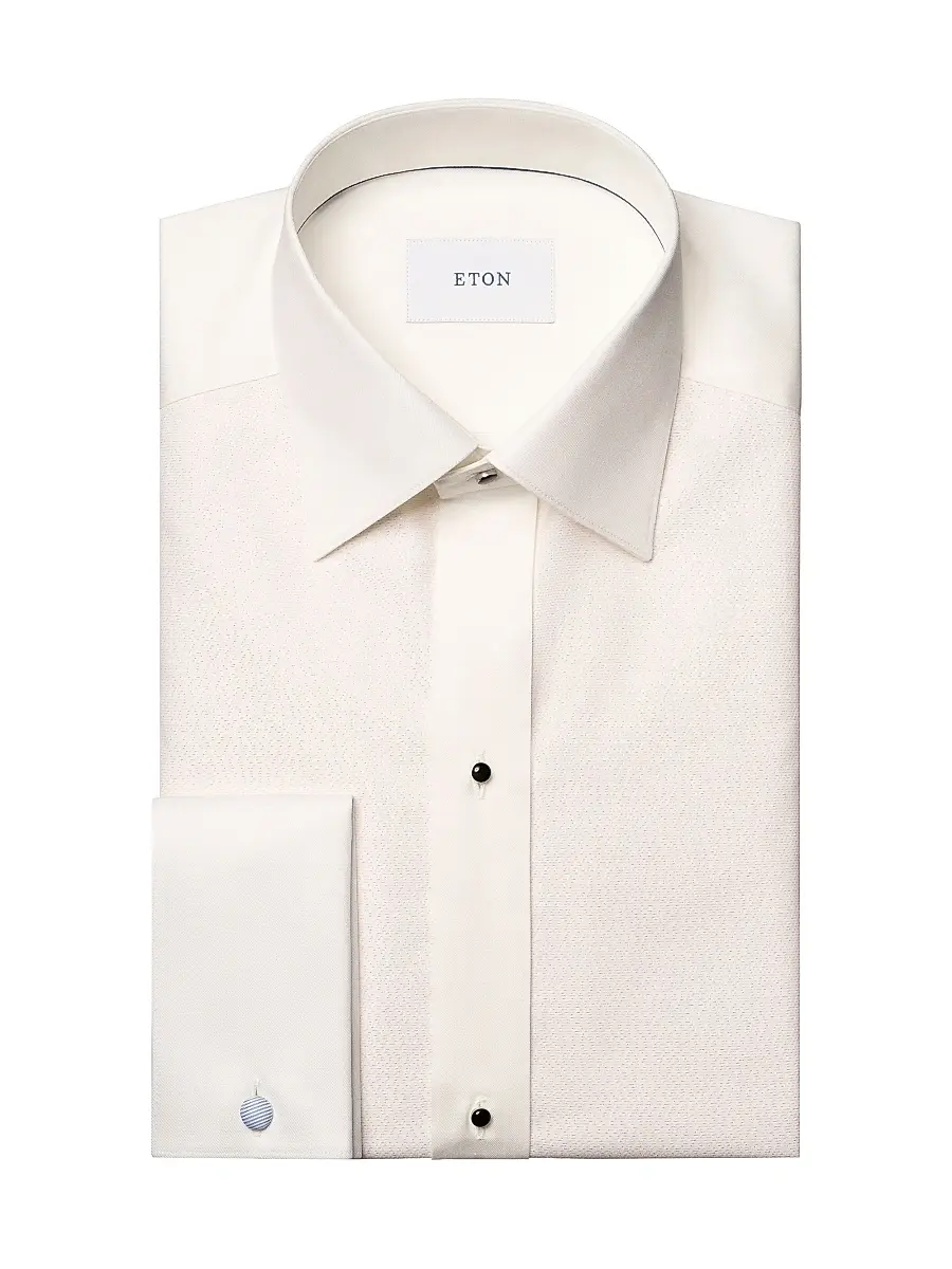Eton Men's Metallic Bib Formal Slim-Fit Shirt | Image 1 Eton Men's Metallic Bib Formal Slim-Fit Shirt | Image 1