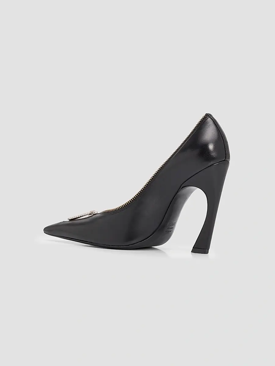 Schutz Women's Lexi 110MM Zip-Detail Leather Pumps | Thumbnail 4 Schutz Women's Lexi 110MM Zip-Detail Leather Pumps | Thumbnail 4