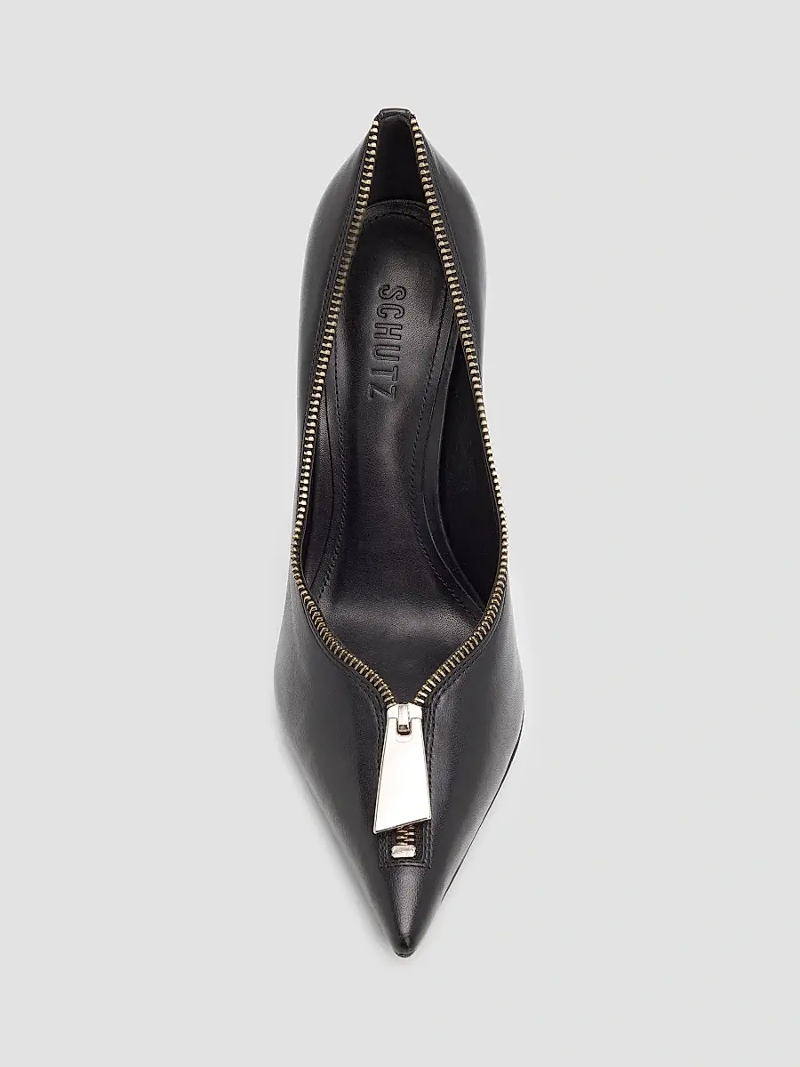 Schutz Women's Lexi 110MM Zip-Detail Leather Pumps | Thumbnail 5 Schutz Women's Lexi 110MM Zip-Detail Leather Pumps | Thumbnail 5