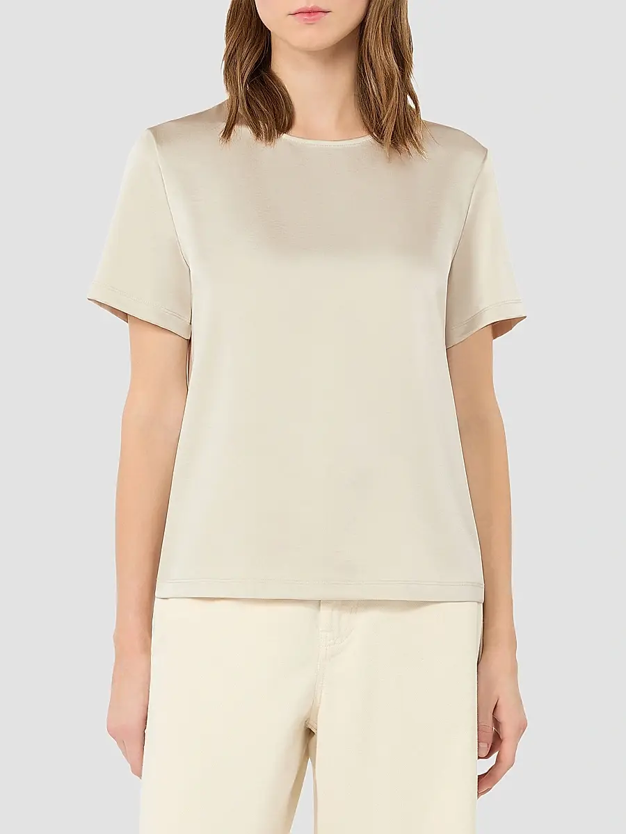 Weekend Max Mara Women's Satin Crew Neck T-Shirt | Thumbnail 3