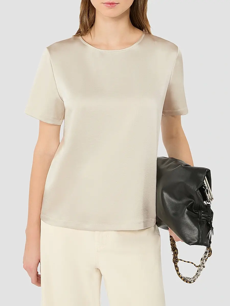 Weekend Max Mara Women's Satin Crew Neck T-Shirt | Thumbnail 5